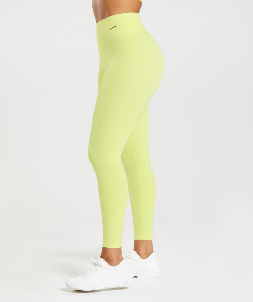 Women's Gymshark Whitney High Rise Leggings Yellow | CA 0376A8